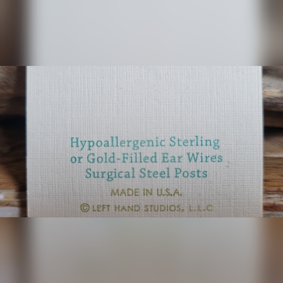 Earrings, hand Crafted Gold Teardrop Wire Wrapped w/Turquoise and gold Beads. - Picture 2 of 2